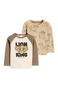 C&A Multipack 2er-Der König der Löwen-Baby-Langarmshirt, Braun, Größe: 62