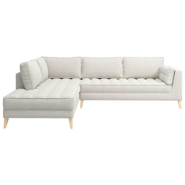 Bild 1 von Mid.you Ecksofa, Weiß, Holz, Textil, 5-Sitzer, Ottomane links, 310x204 cm, Made in EU, Wohnzimmer, Sofas & Couches, Wohnlandschaften