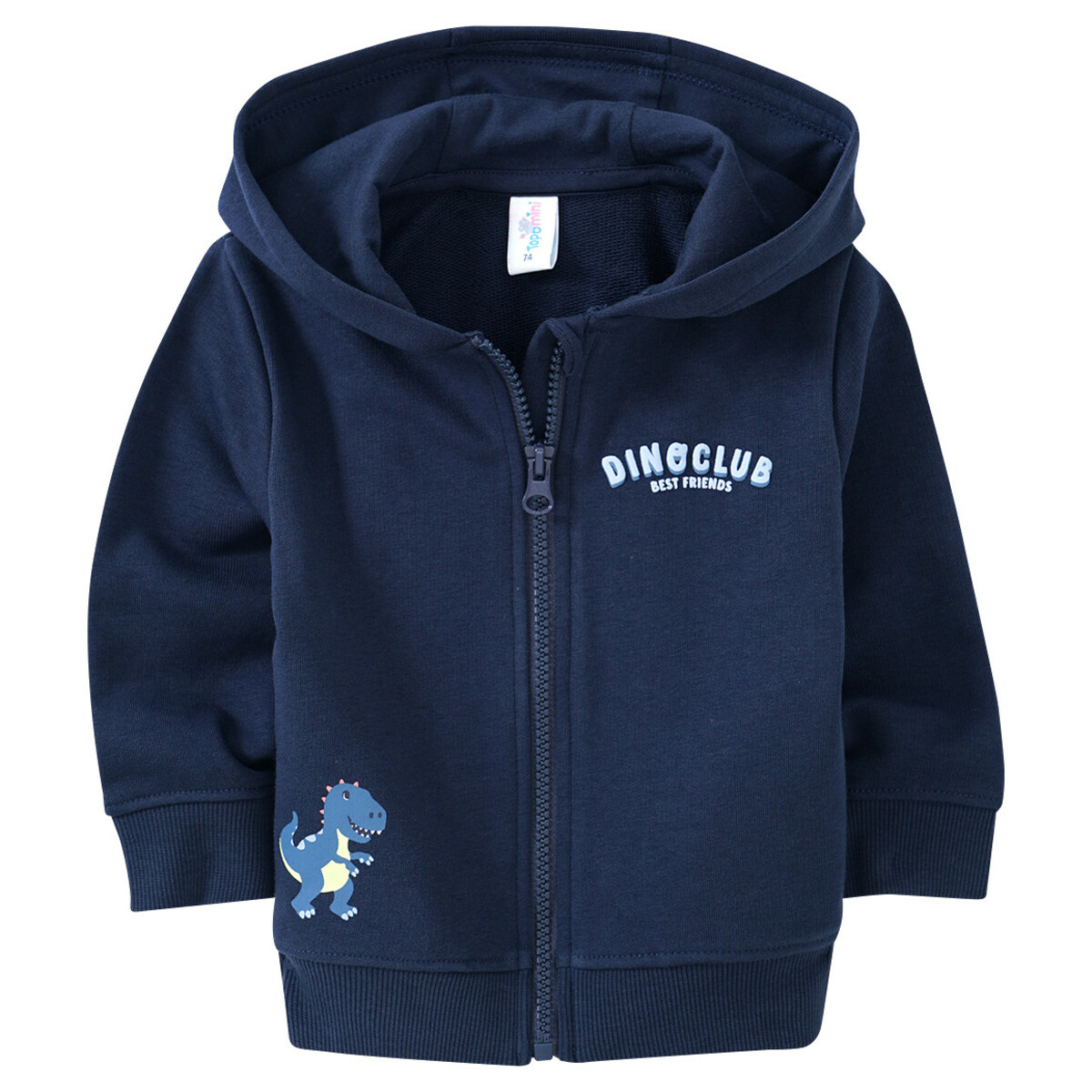 Bild 1 von Baby Sweatjacke mit Dino-Motiv DUNKELBLAU / HELLBLAU