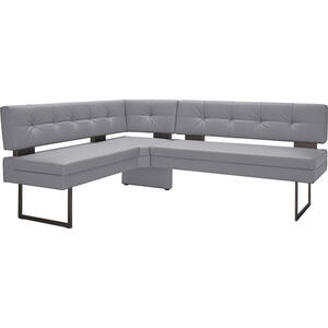 Dieter Knoll Eckbank, Graublau, Metall, Textil, 3-4-Sitzer, L-Form, 200x158 cm, Emas, Dgm, Lederauswahl, Stoffauswahl, Typenauswahl, planbar, Truhe im Sitz, mit Rückenlehne, Esszimmer, Bänke, Eckb