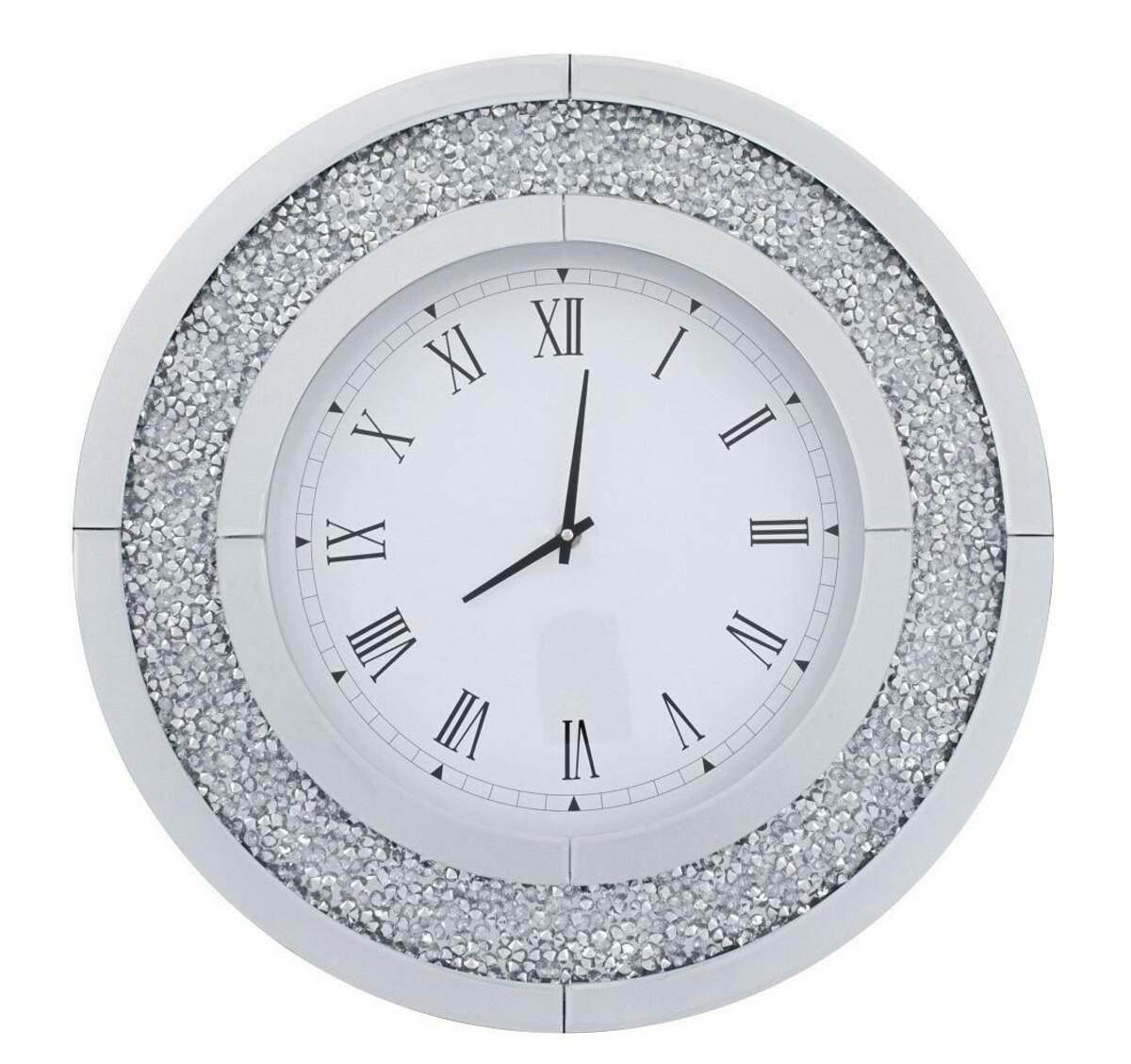 Bild 1 von Wanduhr Diamant Rund in Silberfarben, Klar