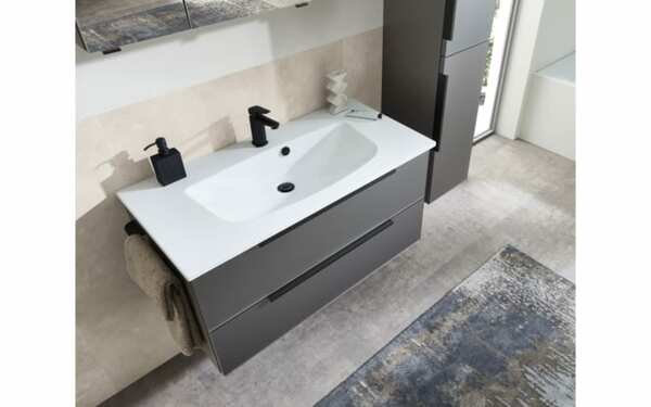 Bild 2 von Mondo - Waschtischunterschrank Arta, quarzgrau, inkl. Kosmetikeinsatz