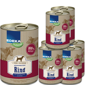 EDEKA Naturals für Hunde Monoprotein Rind 6x400G