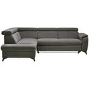 Bild 1 von Stylife Ecksofa Prag, Anthrazit, Textil, 5-Sitzer, Ottomane links, L-Form, 260x203 cm, Stoffauswahl, seitenverkehrt erhältlich, Hocker erhältlich, Wohnzimmer, Sofas & Couches, Wohnlandschaften, Eck