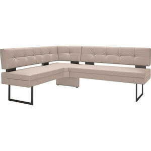 Dieter Knoll Eckbank, Creme, Metall, Textil, 3-4-Sitzer, L-Form, 200x158 cm, Emas, Dgm, Lederauswahl, Stoffauswahl, Typenauswahl, planbar, Truhe im Sitz, mit Rückenlehne, Esszimmer, Bänke, Eckbänk