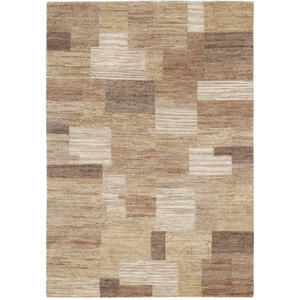 Cazaris Wollteppich, Gelb, Textil, Karo, rechteckig, 90x160 cm, für Fußbodenheizung geeignet, Teppiche & Böden, Teppiche, Naturteppiche