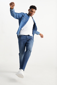 C&A Slim Tapered Jeans-Flex-LYCRA® ADAPTIV, Blau, Größe: W28 L32