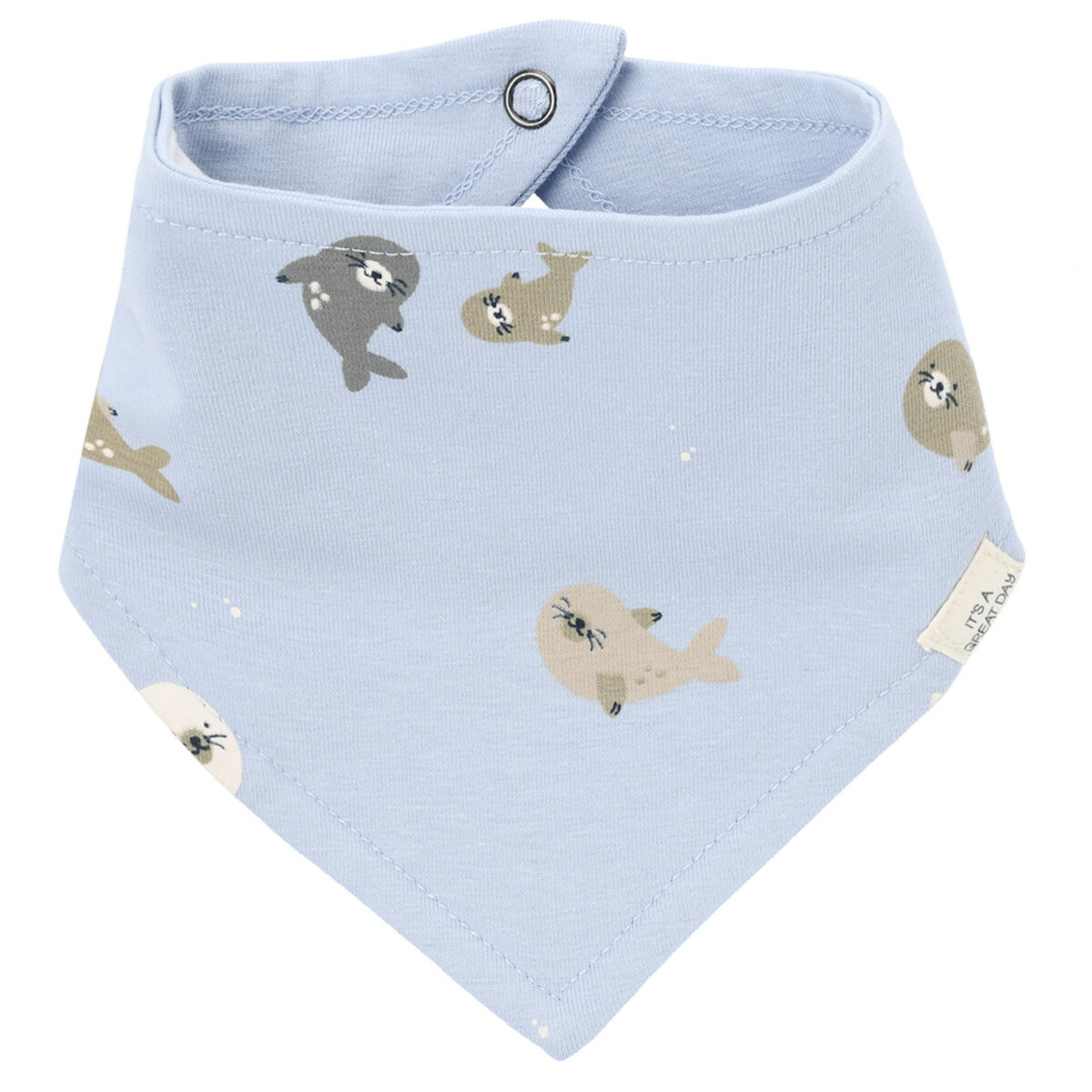 Bild 1 von Baby Bandana mit Robben-Print HELLBLAU