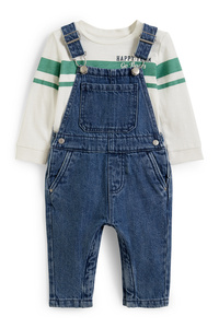 C&A Baby-Outfit-2 teilig, Blau, Größe: 62