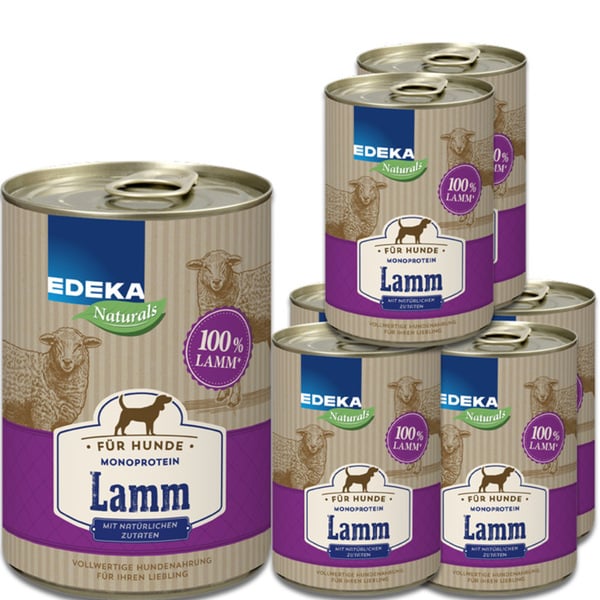 Bild 1 von EDEKA Naturals für Hunde Monoprotein Lamm Hundefutter 6x400G