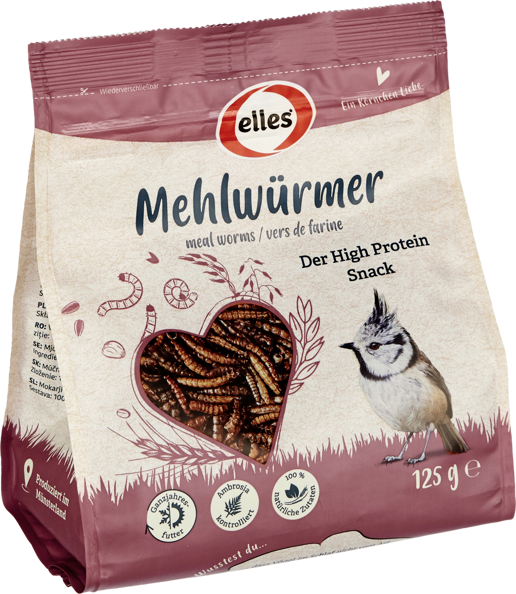 Bild 1 von Elles Wildvogelfutter Mehlwürmer 125 g