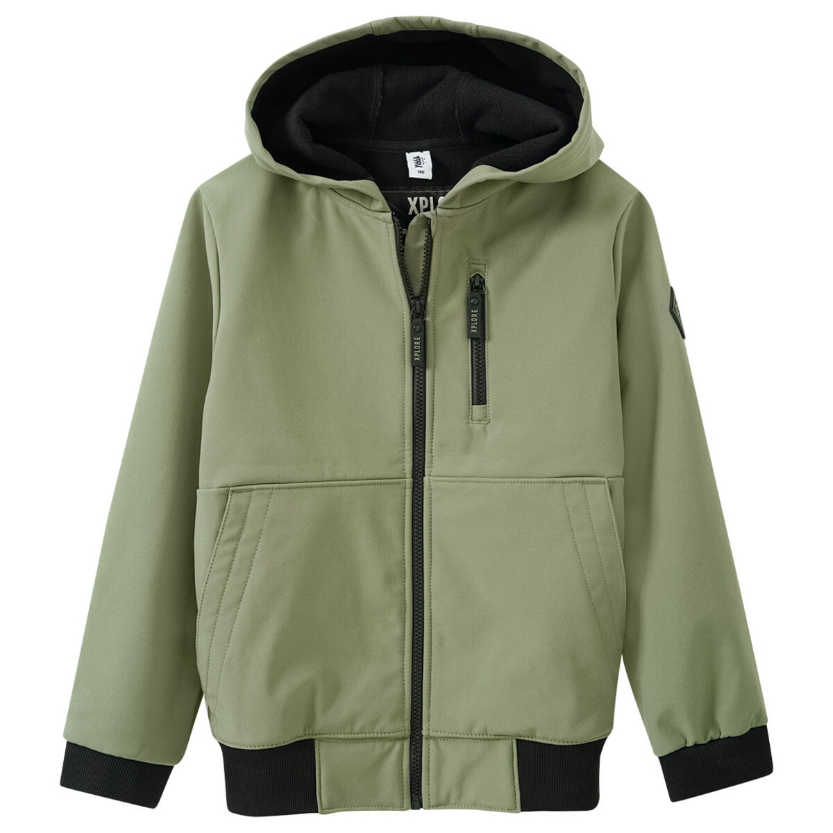 Bild 1 von Jungen Softshellblouson mit Kapuze DUNKELGRÜN