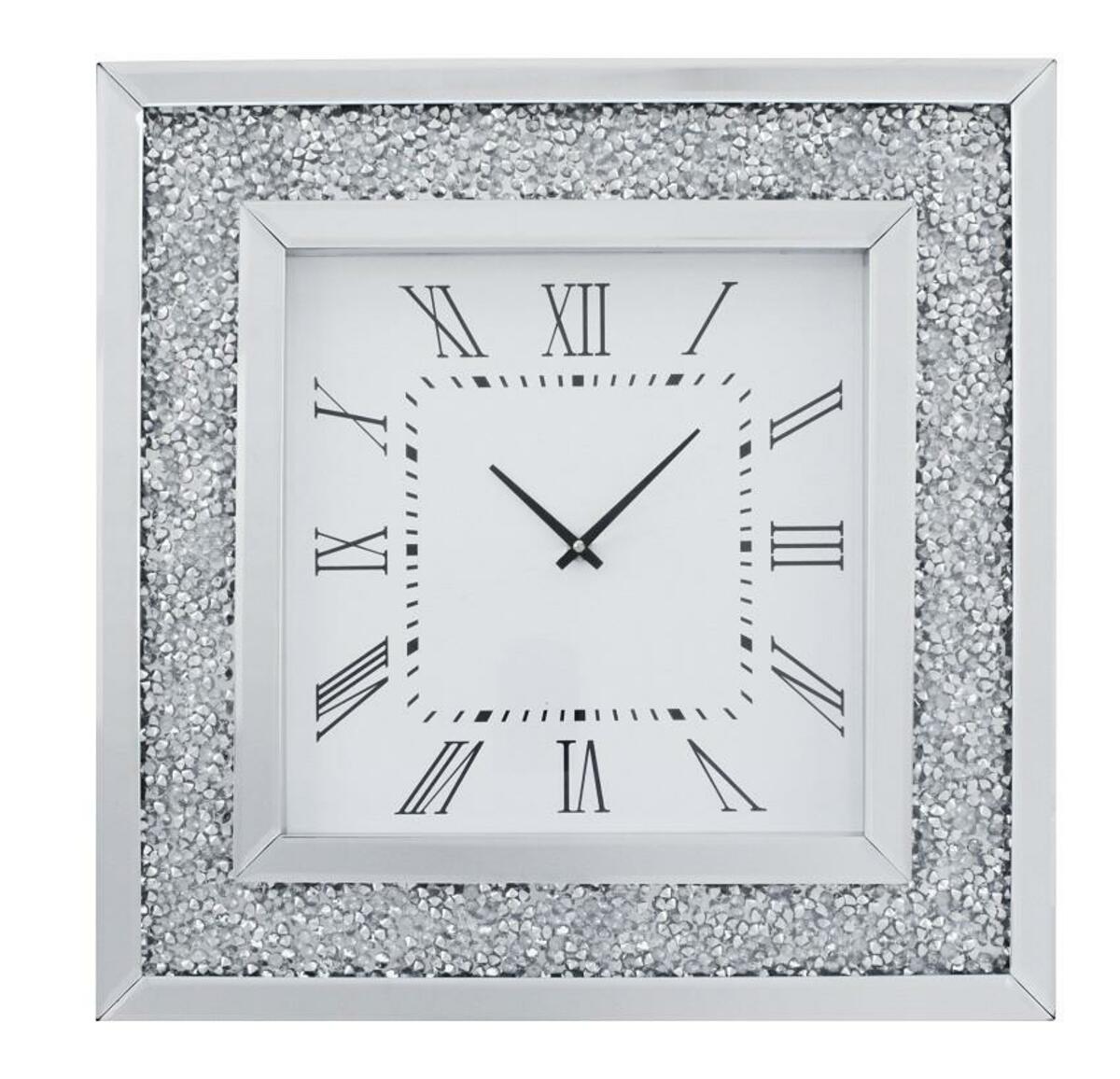 Bild 1 von Wanduhr Diamant Eckig in Silberfarben, Klar