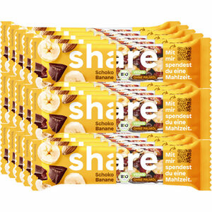 Share BIO Nussriegel Schoko-Banane, 15er Pack