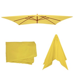 Ersatz-Bezug für Sonnenschirm Lissabon 3x4m, Sonnenschirmbezug Ersatzbezug, Polyester ~ gelb