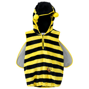 Kostüm Biene aus flauschigem Plüsch GELB / SCHWARZ