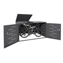 Bild 1 von 2er-Fahrradgarage MCW-H80, Fahrradbox Geräteschuppen, abschließbar ~ ohne Pflanzkasten 118x191x100cm anthrazit