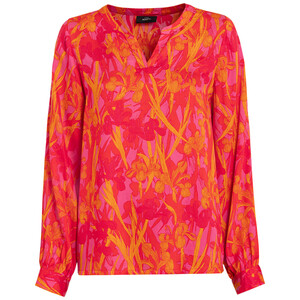 Damen Bluse mit Blumen-Allover PINK / ROT / ORANGE