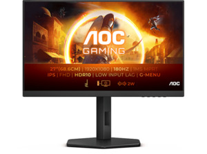 AOC 27G4X 27 Zoll Full-HD Gaming Monitor (1 ms Reaktionszeit, 180 Hz), Black