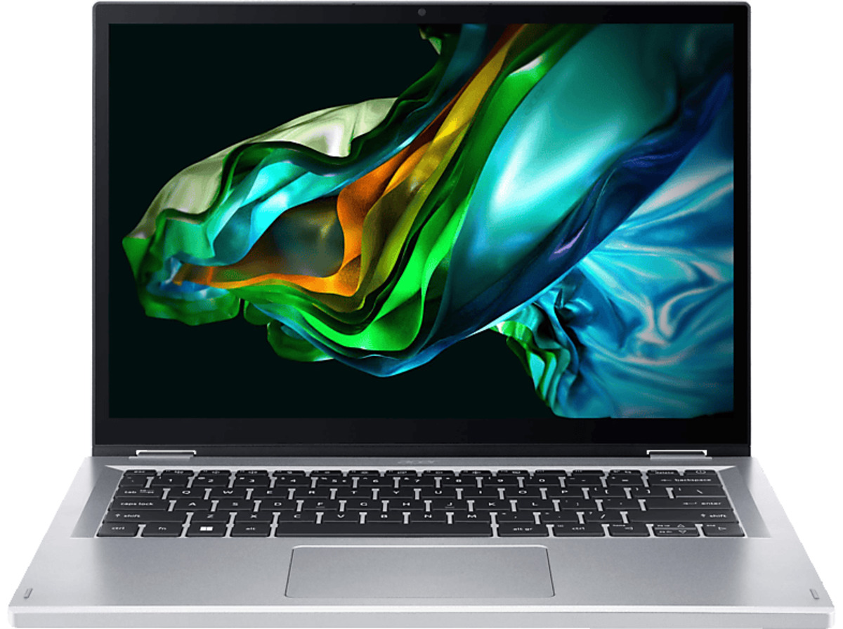 Bild 1 von ACER Aspire 3 Spin (A3SP14-31PT-310V), Convertibe Notebook, mit 14 Zoll Display Touchscreen, Intel® Core™ i3 Series Intel Core i3-N305 Prozessor, 8 GB RAM, 512 SSD, UHD Graphics, Pure Silver, Wind