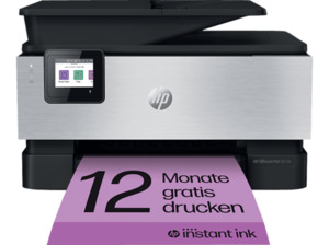 HP Officejet Pro 9019e (Instant Ink) Thermal Inkjet Multifunktionsdrucker WLAN Netzwerkfähig, Grau/Weiß