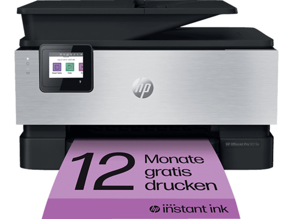 Bild 1 von HP Officejet Pro 9019e (Instant Ink) Thermal Inkjet Multifunktionsdrucker WLAN Netzwerkfähig, Grau/Weiß