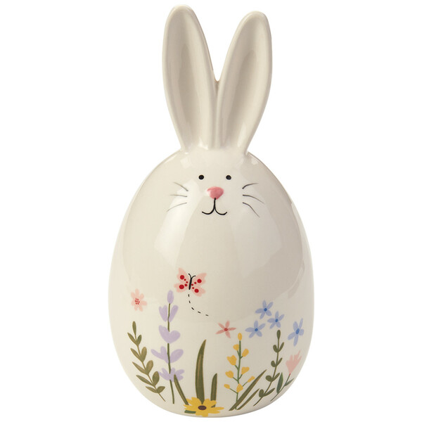 Bild 1 von Deko-Figur Hase mit Blumen WEISS