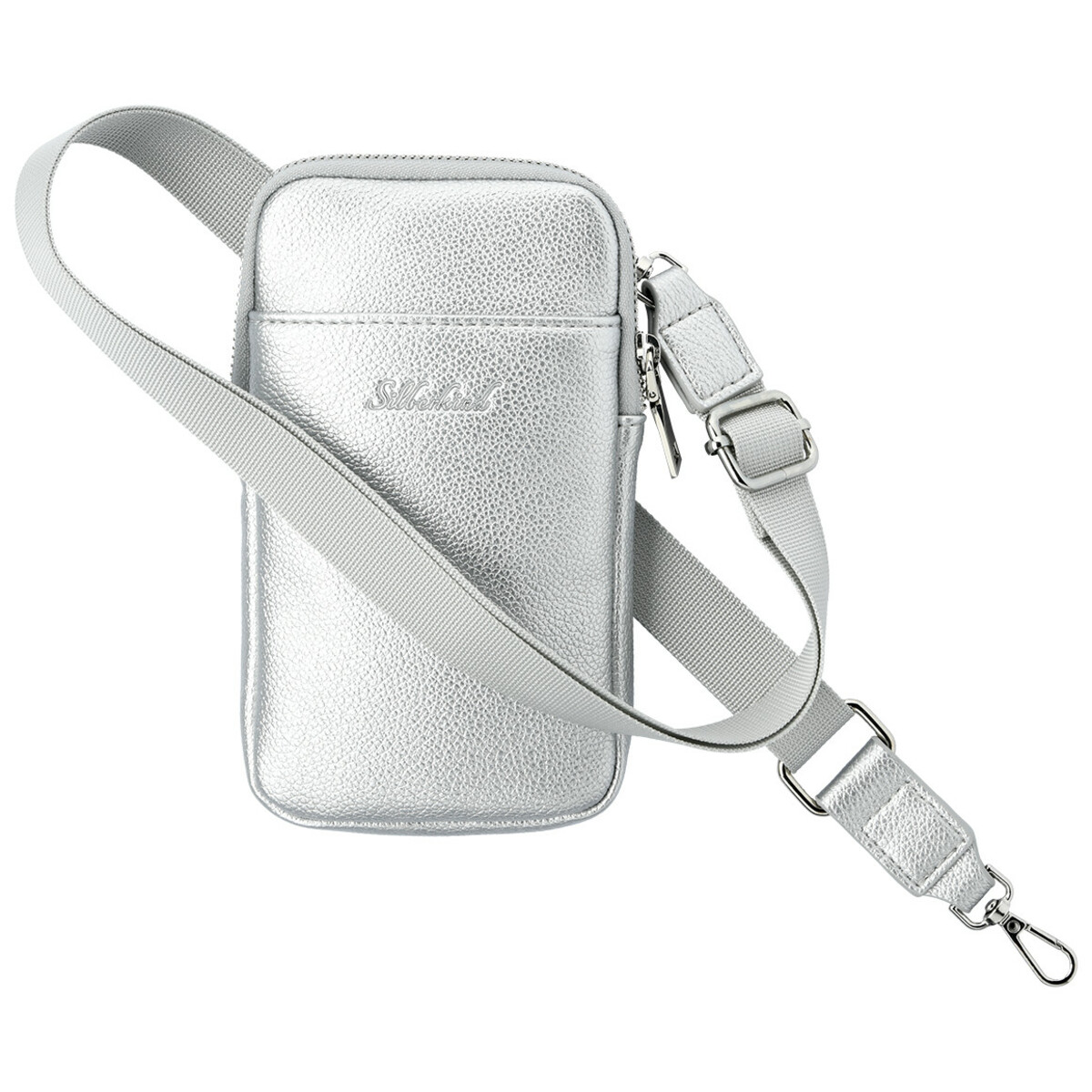 Bild 1 von Damen Handytasche aus Lederimitat SILBER