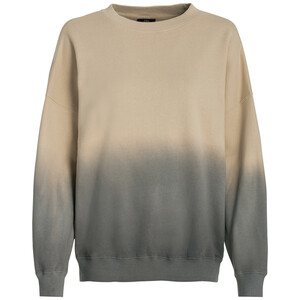 Damen Sweatshirt im Dip-Dye-Look BEIGE / GRAU