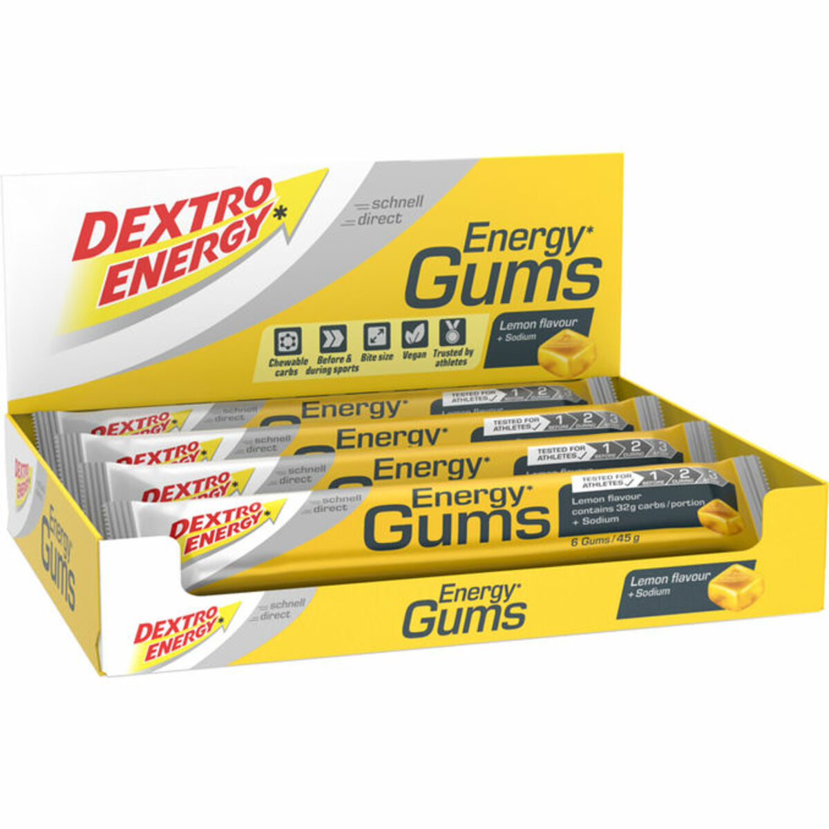 Bild 1 von Dextro Energy Energy Gums Zitronen Geschmack, 8er Pack
