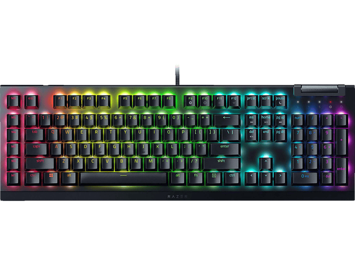 Bild 1 von RAZER Blackwidow V4 X Deutsches Layout, Gaming Tastatur, Mechanisch, Razer Green, kabelgebunden, Schwarz, Schwarz