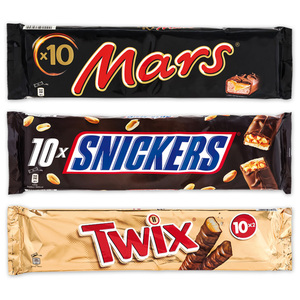 Twix/Mars/Snickers Schokoriegel 10er