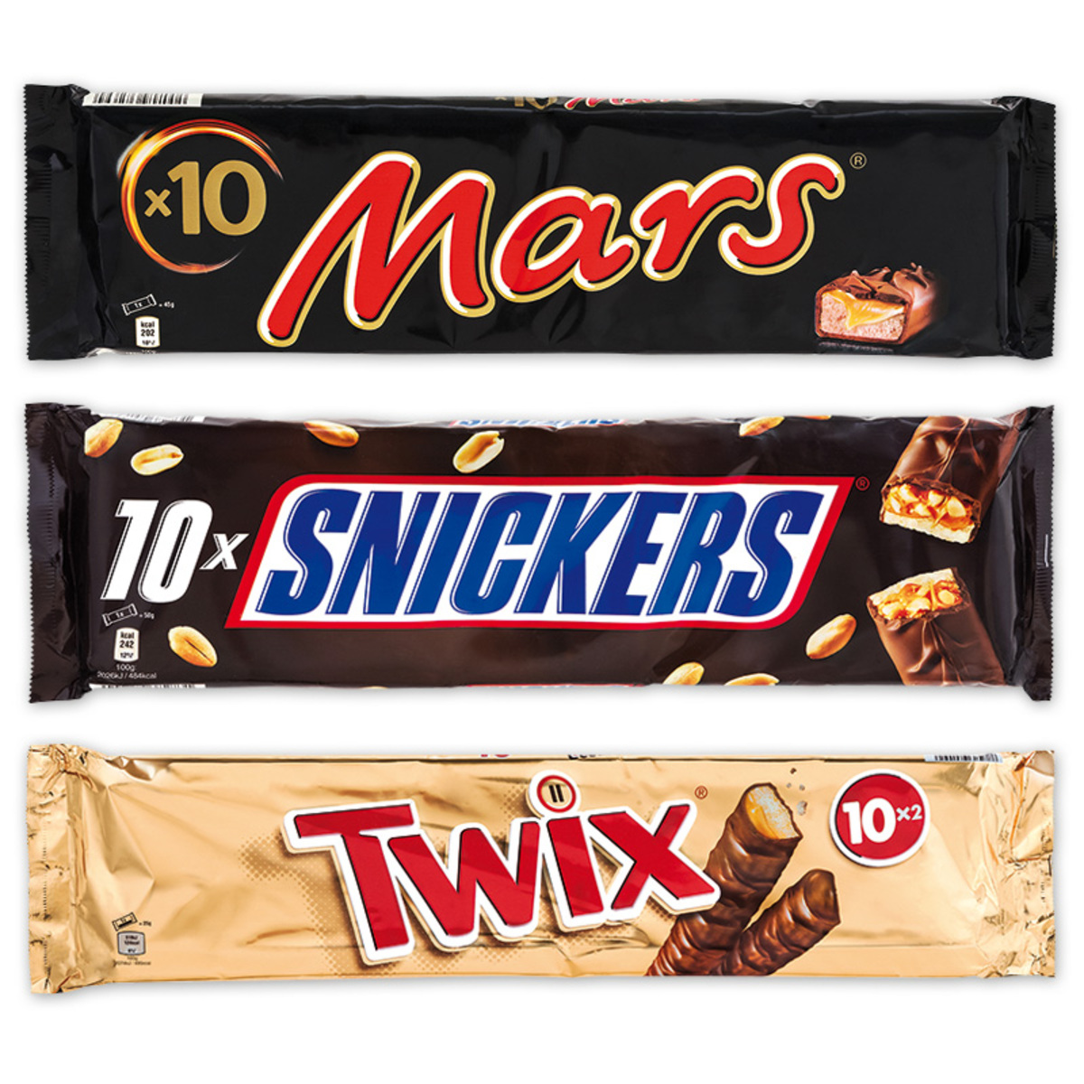 Bild 1 von Twix/Mars/Snickers Schokoriegel 10er
