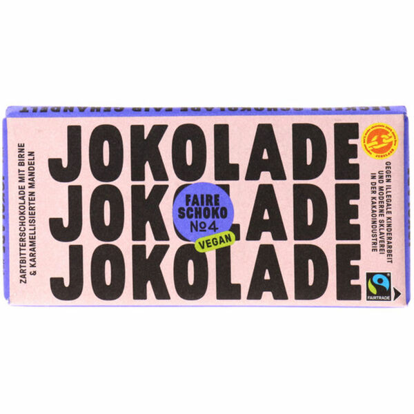 Bild 1 von JOKOLADE Dunkle Schokolade mit Birne & karamellisierten Mandeln