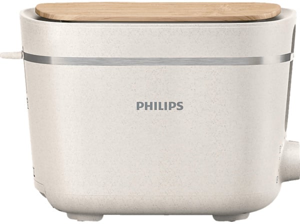 Bild 1 von PHILIPS HD2640/10 Serie 5000 Eco Conscious Edition 8 Stufen, Krümelschublade, Brötchenaufsatz Toaster Seidenweiß matt (830 Watt, Schlitze: 2), Seidenweiß matt