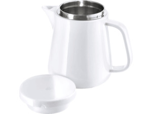 TCHIBO Keramik Kaffeebereiter Weiß/Silber, Weiß/Silber