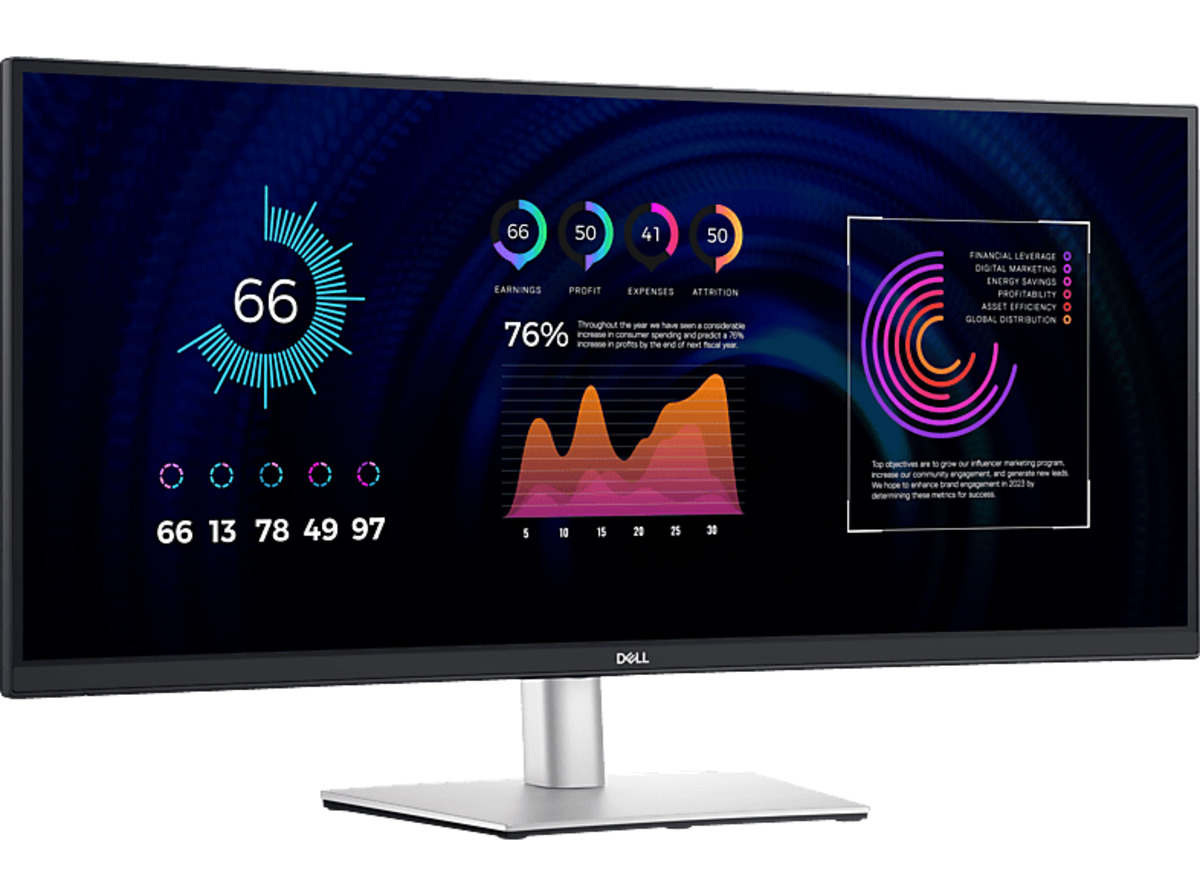 Bild 1 von DELL - B2B P Series P3424WE 34,14 Zoll UHD 4K Business Monitor (8 ms Reaktionszeit, 60 Hz), Schwarz