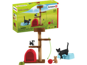 SCHLEICH Spielspaß für niedliche Katzen Spielfiguren Mehrfarbig, Mehrfarbig