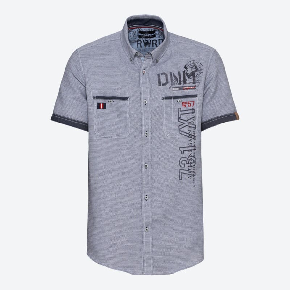 Bild 1 von Herren-Hemd mit Streifen-Struktur ,Dark-blue