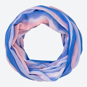 Damen-Loop-Schal mit schickem Muster ,Light-blue