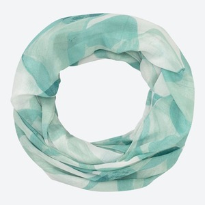 Damen-Loop-Schal mit schickem Muster ,Turquoise