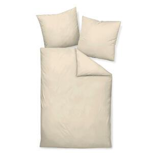 Janine Bettwäsche Giacomo, Creme, Textil, Uni, 200x220 cm, Textiles Vertrauen - Oeko-Tex®, bügelfrei, pflegeleicht, atmungsaktiv, hautfreundlich, schadstoffgeprüft, 100% feinster Baumwollsatin mi