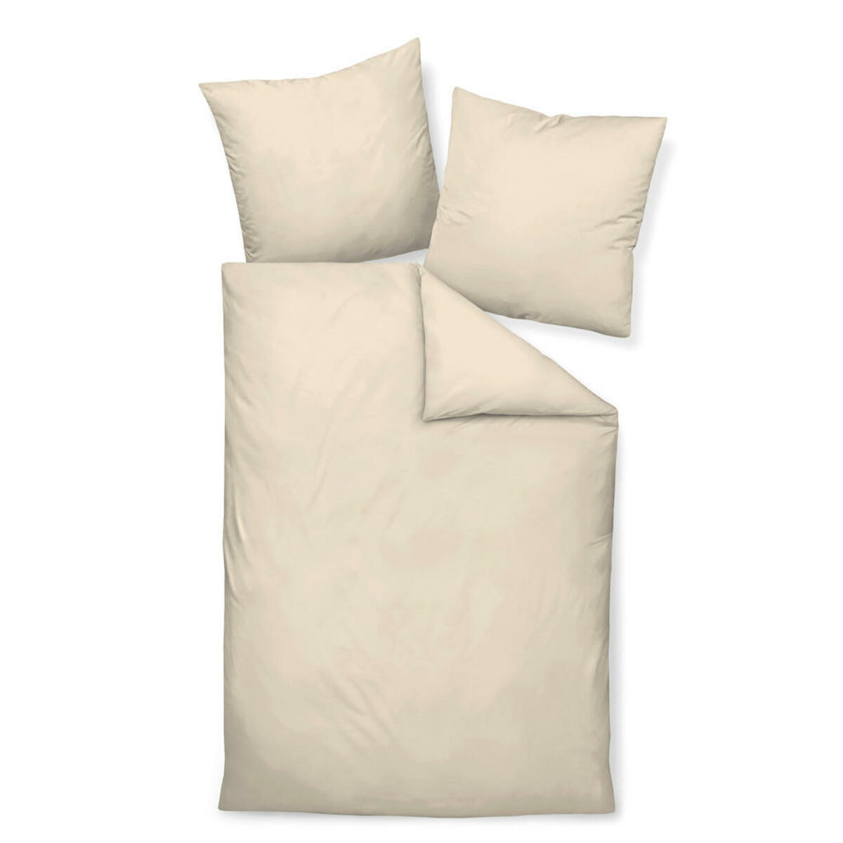 Bild 1 von Janine Bettwäsche Giacomo, Creme, Textil, Uni, 200x220 cm, Textiles Vertrauen - Oeko-Tex®, bügelfrei, pflegeleicht, atmungsaktiv, hautfreundlich, schadstoffgeprüft, 100% feinster Baumwollsatin mi