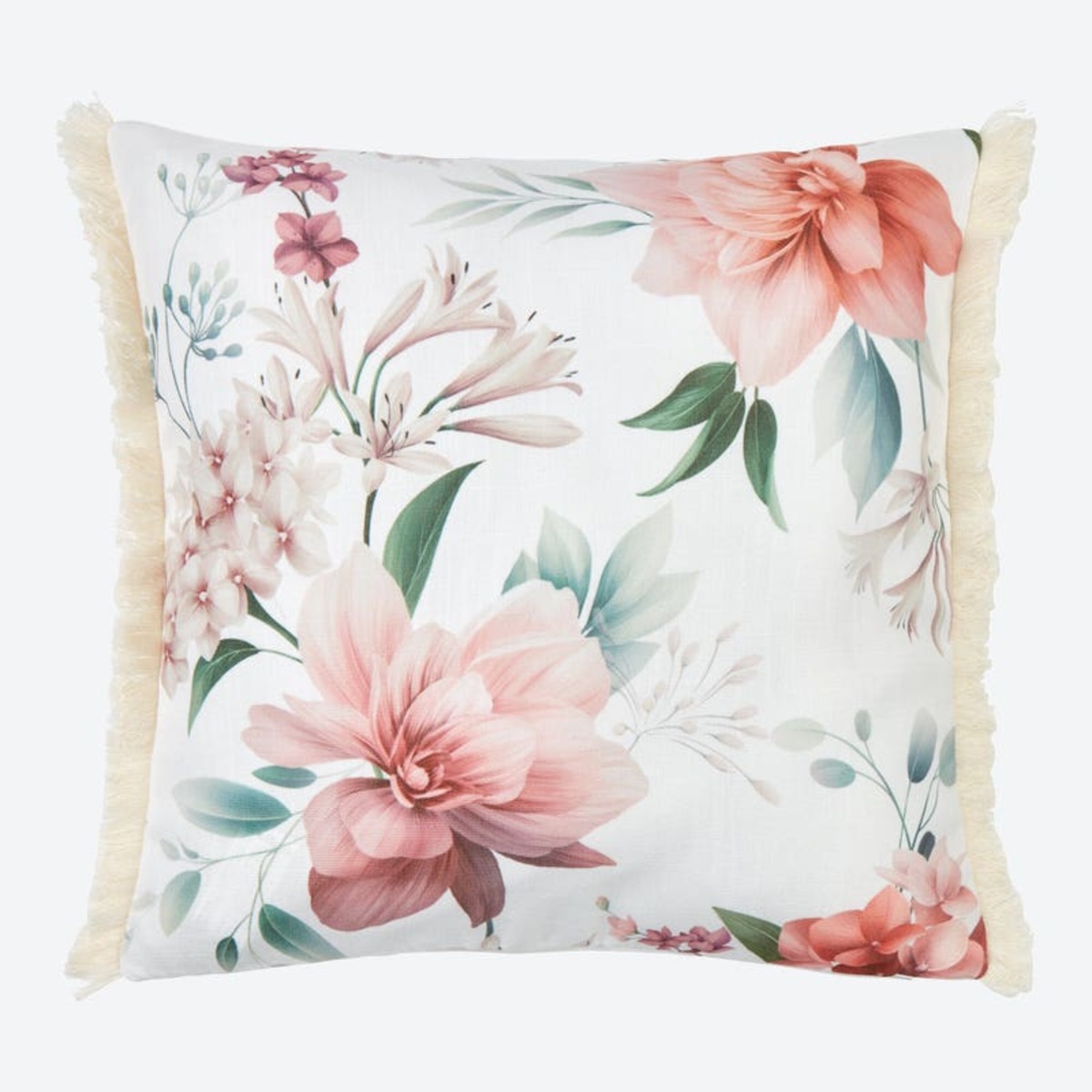 Bild 1 von Kissenhülle mit floralem Design, ca. 40x40cm ,White