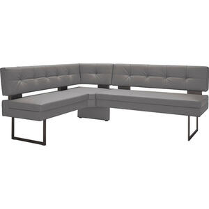 Dieter Knoll Eckbank, Grau, Metall, Textil, 3-4-Sitzer, L-Form, 200x158 cm, Emas, Dgm, Lederauswahl, Stoffauswahl, Typenauswahl, planbar, Truhe im Sitz, mit Rückenlehne, Esszimmer, Bänke, Eckbänke
