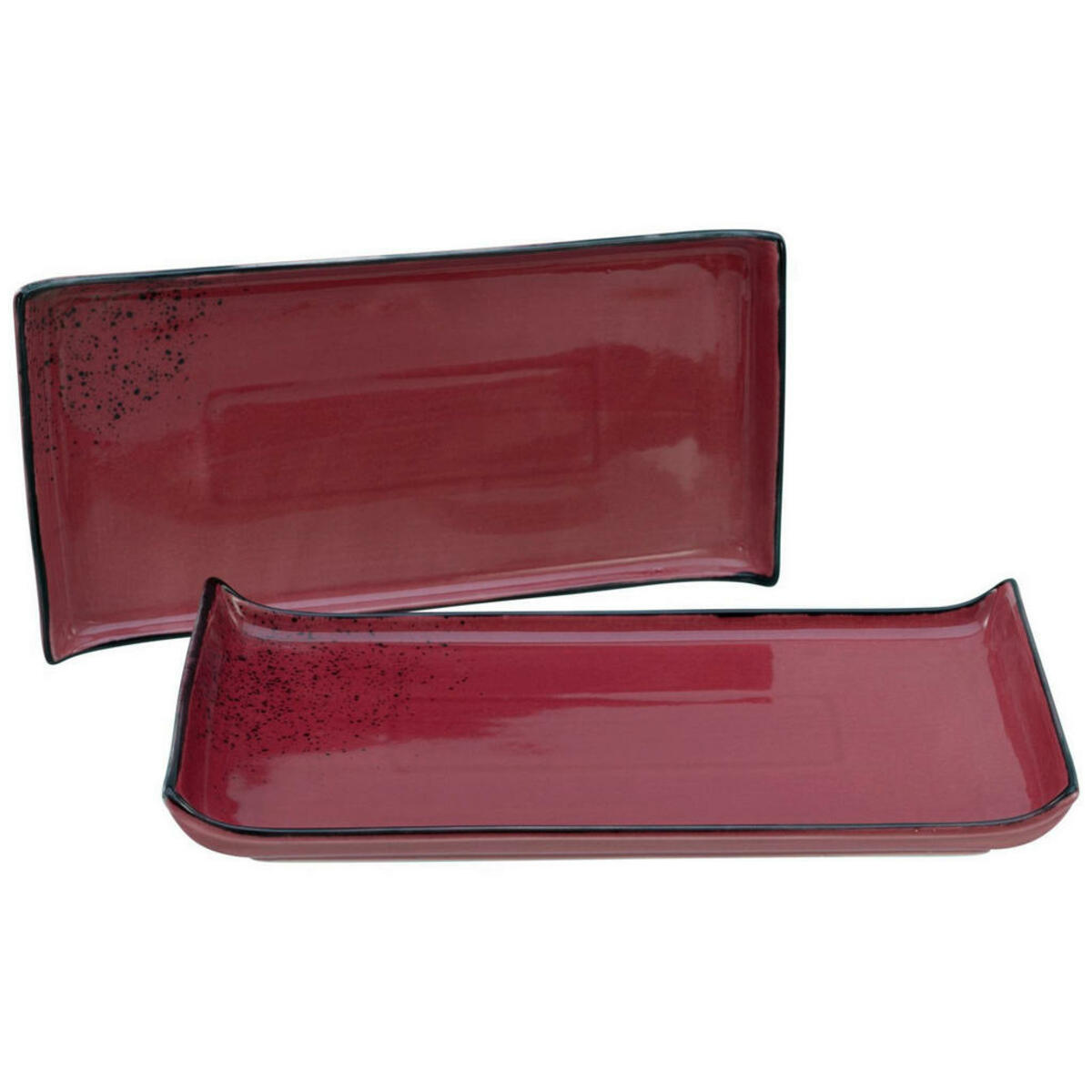 Bild 1 von Creatable Servierplatte, Keramik, 2-teilig, 16.5x33 cm, Tischkultur & Servieren, Servierplatten