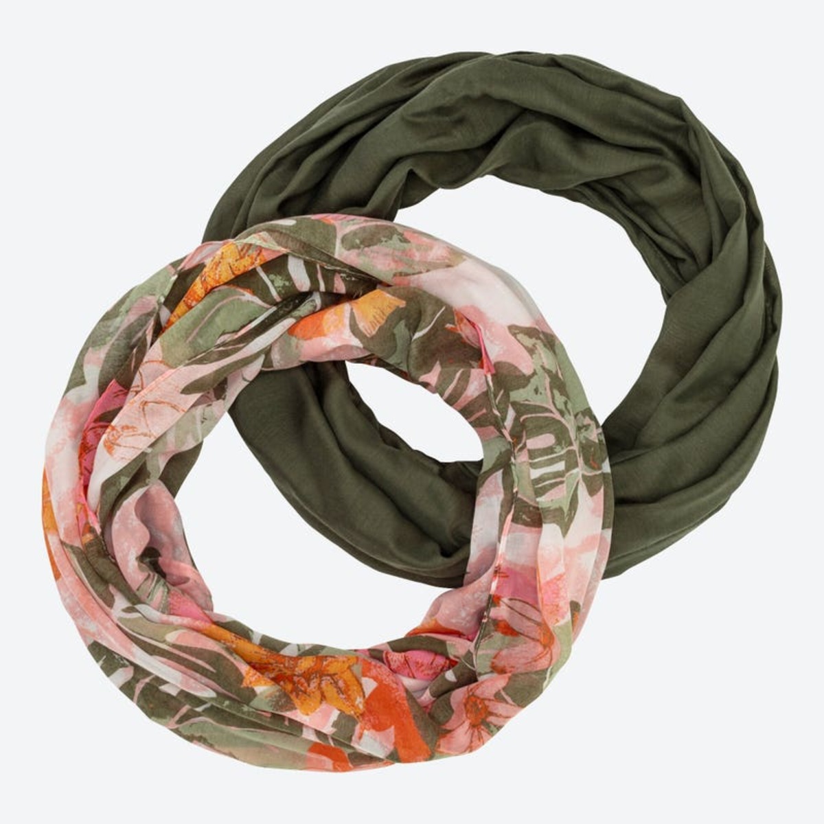 Bild 1 von Damen-Loop-Schal, 2er-Pack, ca. 180x50cm ,Dark-green