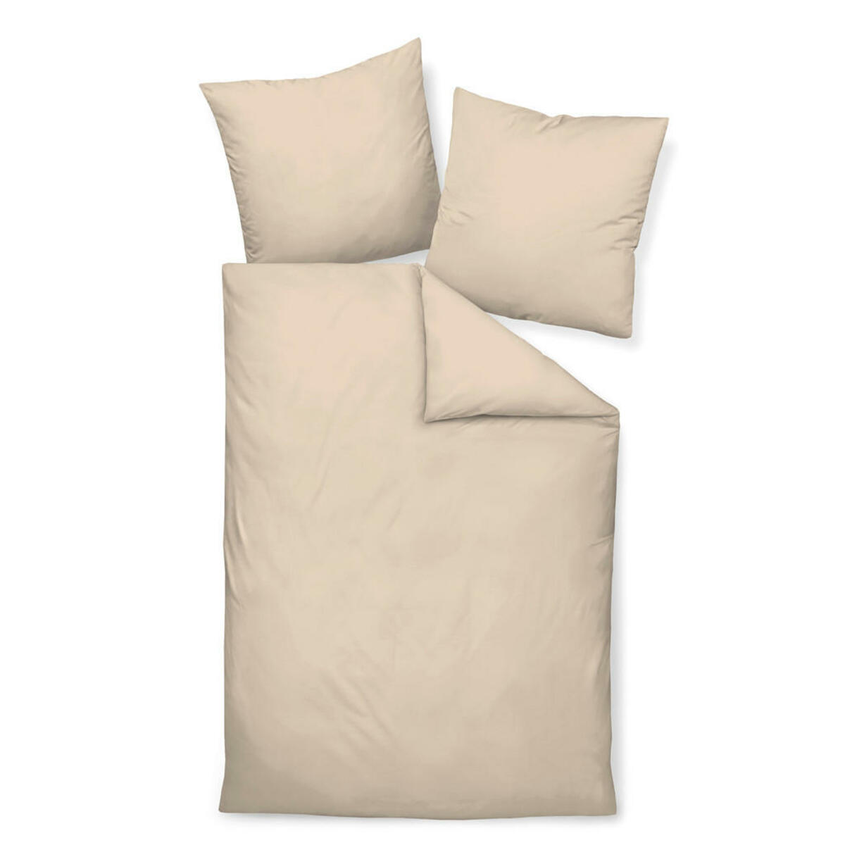 Bild 1 von Janine Bettwäsche Giacomo, Sand, Textil, Uni, 135x200 cm, Textiles Vertrauen - Oeko-Tex®, atmungsaktiv, hautfreundlich, schadstoffgeprüft, 100% feinster Baumwollsatin mit Seiden-Finish, Schlaftext