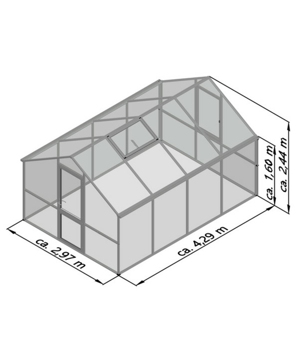Bild 3 von Gewächshaus Nelke IV, ca. B297/H244/T429 cm
