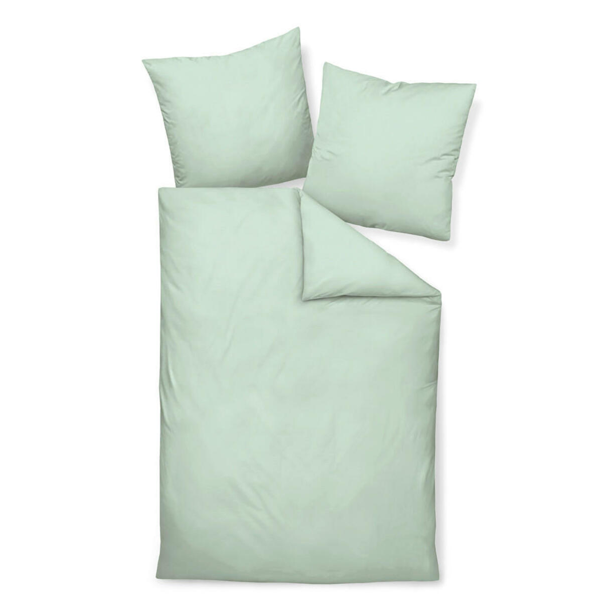 Bild 1 von Janine Bettwäsche Giacomo, Jadegrün, Textil, Uni, 240x220 cm, Textiles Vertrauen - Oeko-Tex®, bügelfrei, pflegeleicht, atmungsaktiv, hautfreundlich, schadstoffgeprüft, 100% feinster Baumwollsati
